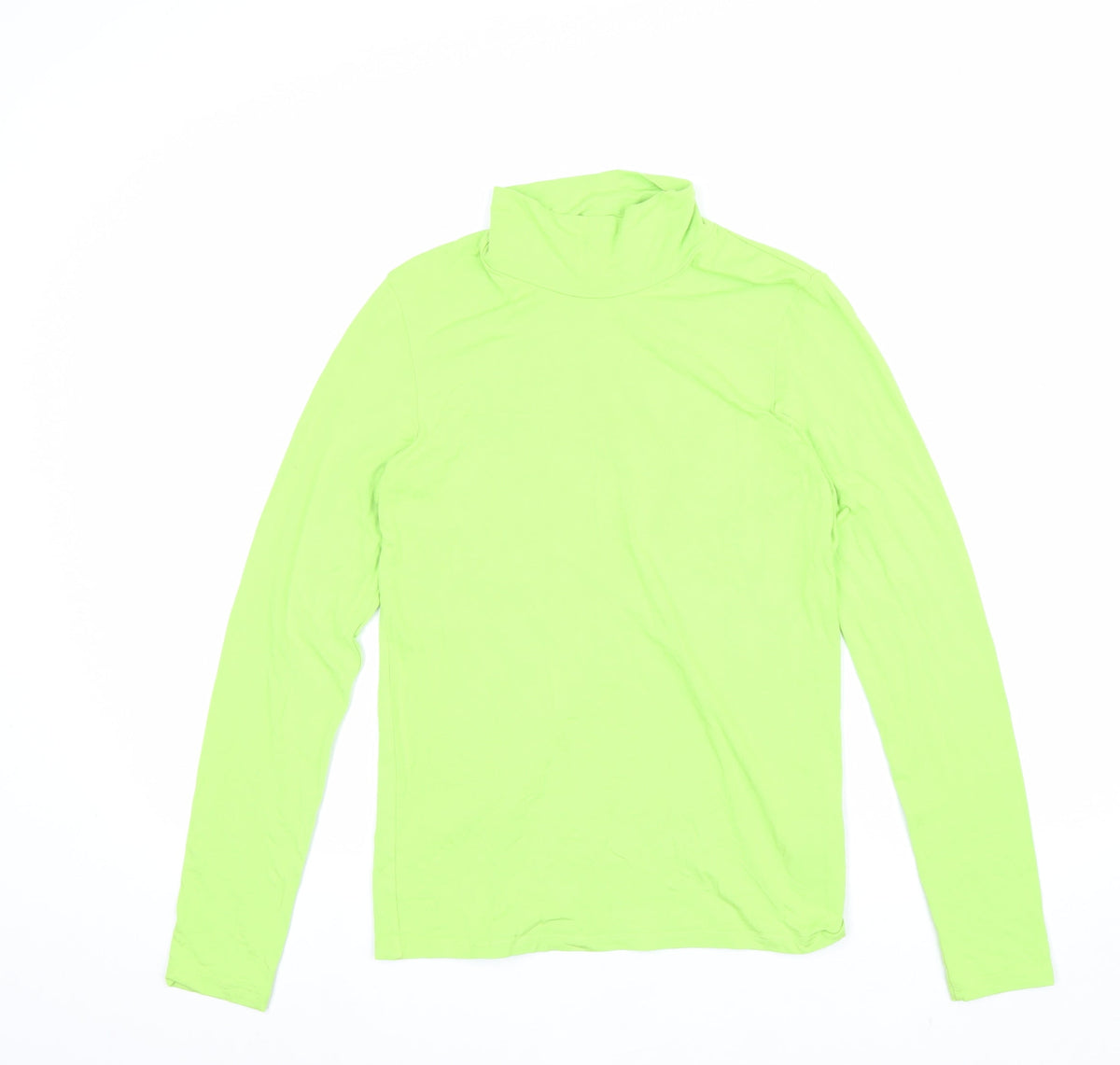 COS Women Green UK 10 Basic Roll Neck Long Sleeve Jersey Top