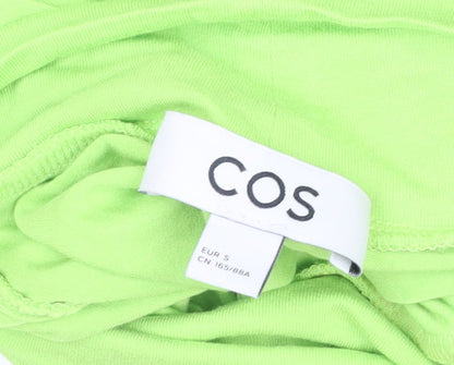 COS Women Green UK 10 Basic Roll Neck Long Sleeve Jersey Top