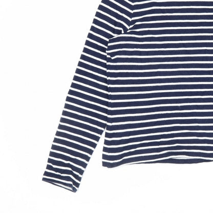 Joules Women’s Blue UK 12 Striped Cotton Breton Long Sleeve T-Shirt