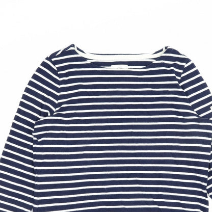 Joules Women’s Blue UK 12 Striped Cotton Breton Long Sleeve T-Shirt