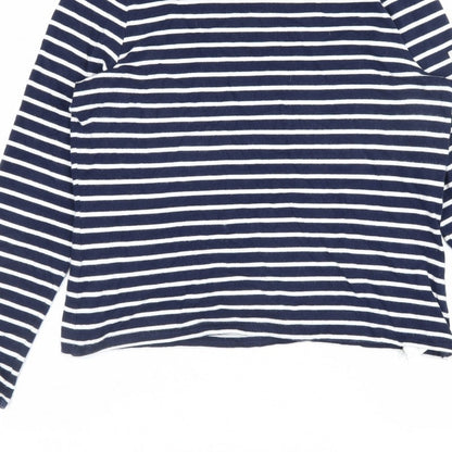 Joules Women’s Blue UK 12 Striped Cotton Breton Long Sleeve T-Shirt