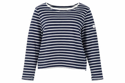 Joules Women’s Blue UK 12 Striped Cotton Breton Long Sleeve T-Shirt