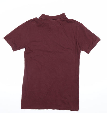 Father Sons Men’s M Burgundy Red 1/4 Zip Short Sleeve Polo
