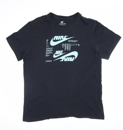 Nike Men’s Black L Graphic Logo Crew Neck Short Sleeve T-Shirt