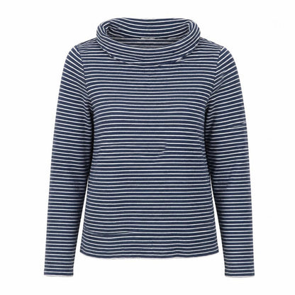 Bella di Notte Women’s Blue Stripe Cowl Neck Jumper Size 8 Cotton