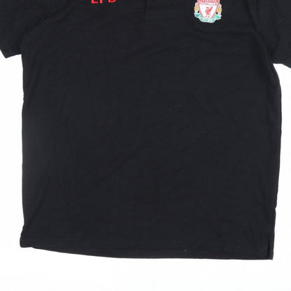Liverpool FC Men’s Black XL Embroidered Football Polo Shirt