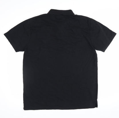 Liverpool FC Men’s Black XL Embroidered Football Polo Shirt