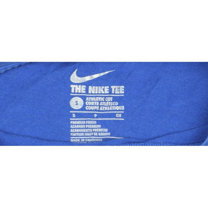 Nike Boys Blue S Athletic Fit Nike Air Logo Jersey T-Shirt