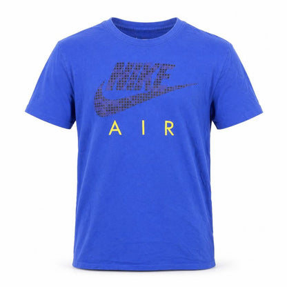 Nike Boys Blue S Athletic Fit Nike Air Logo Jersey T-Shirt