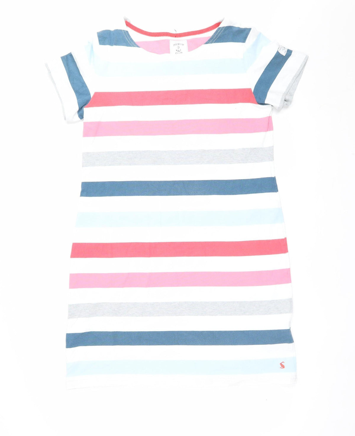 Joules Women’s Multicoloured UK 14 Striped Cotton T-Shirt Dress