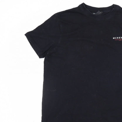 McKenzie Men’s Black S Logo Crew Neck Short Sleeve T-Shirt