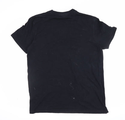 McKenzie Men’s Black S Logo Crew Neck Short Sleeve T-Shirt