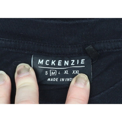 McKenzie Men’s Black S Logo Crew Neck Short Sleeve T-Shirt