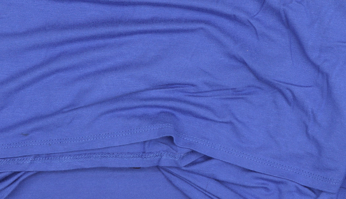 CC Women’s Blue 2XL Jersey V-Neck Buckle 3/4 Sleeve Blouse