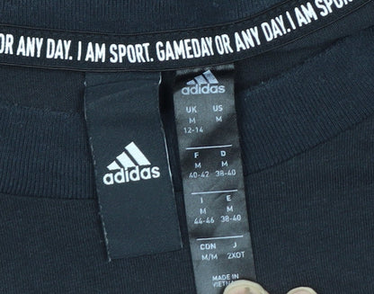 Adidas Women’s Black M Slim Fit Short Sleeve Sports T-Shirt