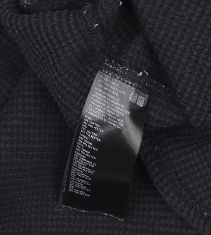 Uniqlo Men’s Black M Waffle Knit Pullover Hoodie Hooded Long Sleeve