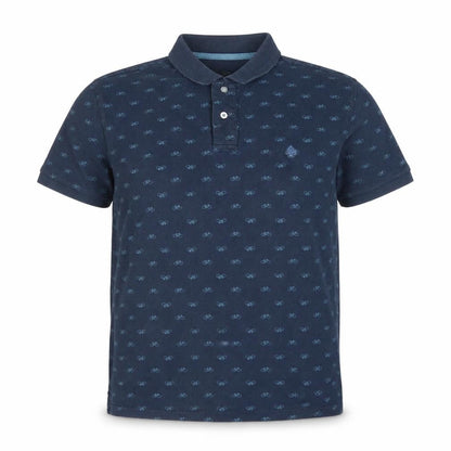 Springfield Men’s Blue XL Bicycle Print Short Sleeve Polo Shirt
