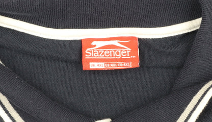 Slazenger Men’s Blue 4XL Classic Logo Short Sleeve Polo Shirt