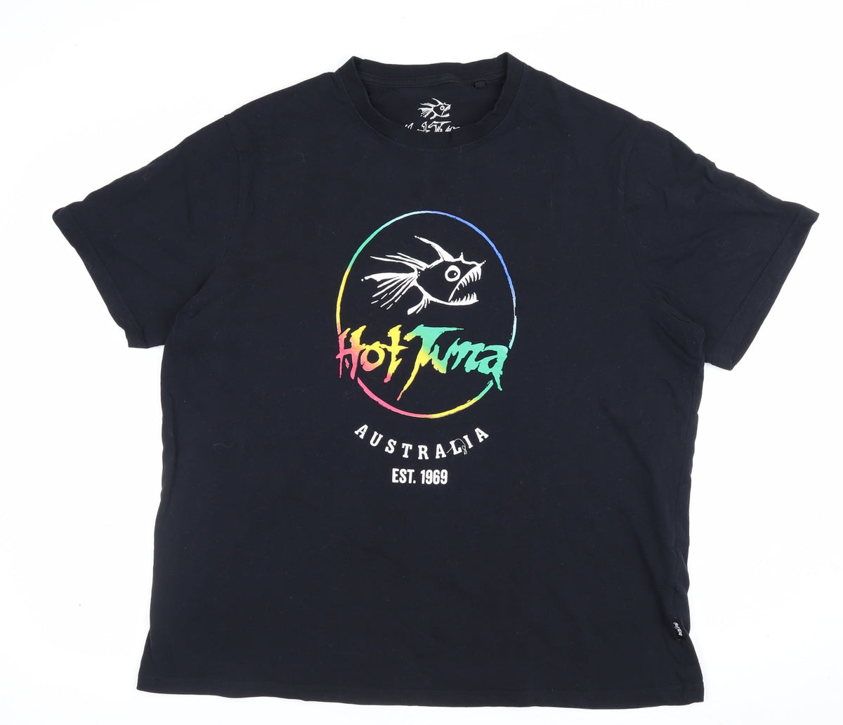 Hot Tuna Men's Black XL Fish Graphic Surfwear T-Shirt