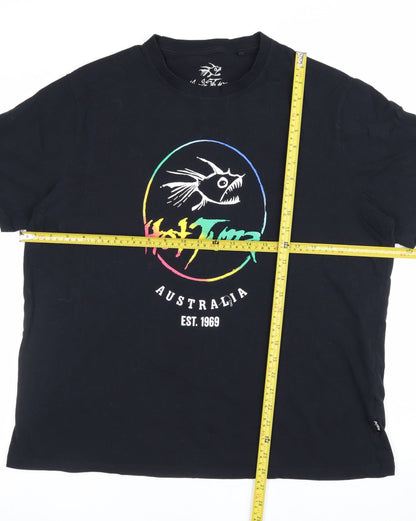 Hot Tuna Men's Black XL Fish Graphic Surfwear T-Shirt
