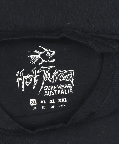 Hot Tuna Men's Black XL Fish Graphic Surfwear T-Shirt