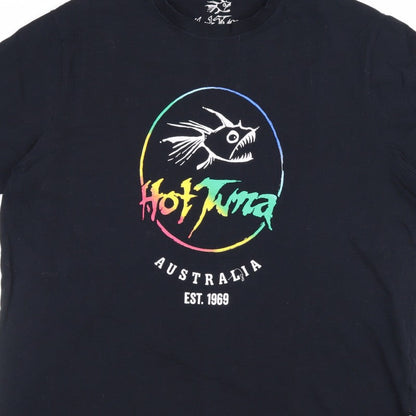 Hot Tuna Men's Black XL Fish Graphic Surfwear T-Shirt