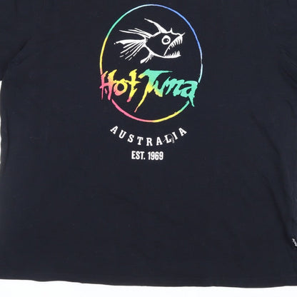 Hot Tuna Men's Black XL Fish Graphic Surfwear T-Shirt