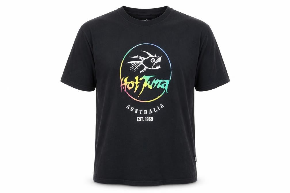 Hot Tuna Men's Black XL Fish Graphic Surfwear T-Shirt