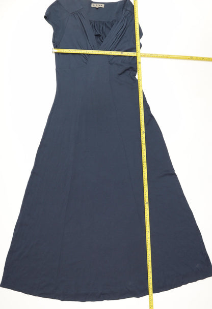 Jigsaw Women’s Navy Blue M Modal Cotton Ruched Empire Maxi Dress