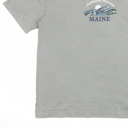 Hollister Men’s Green M Heavyweight Boxy Fit Maine Mountain T-Shirt