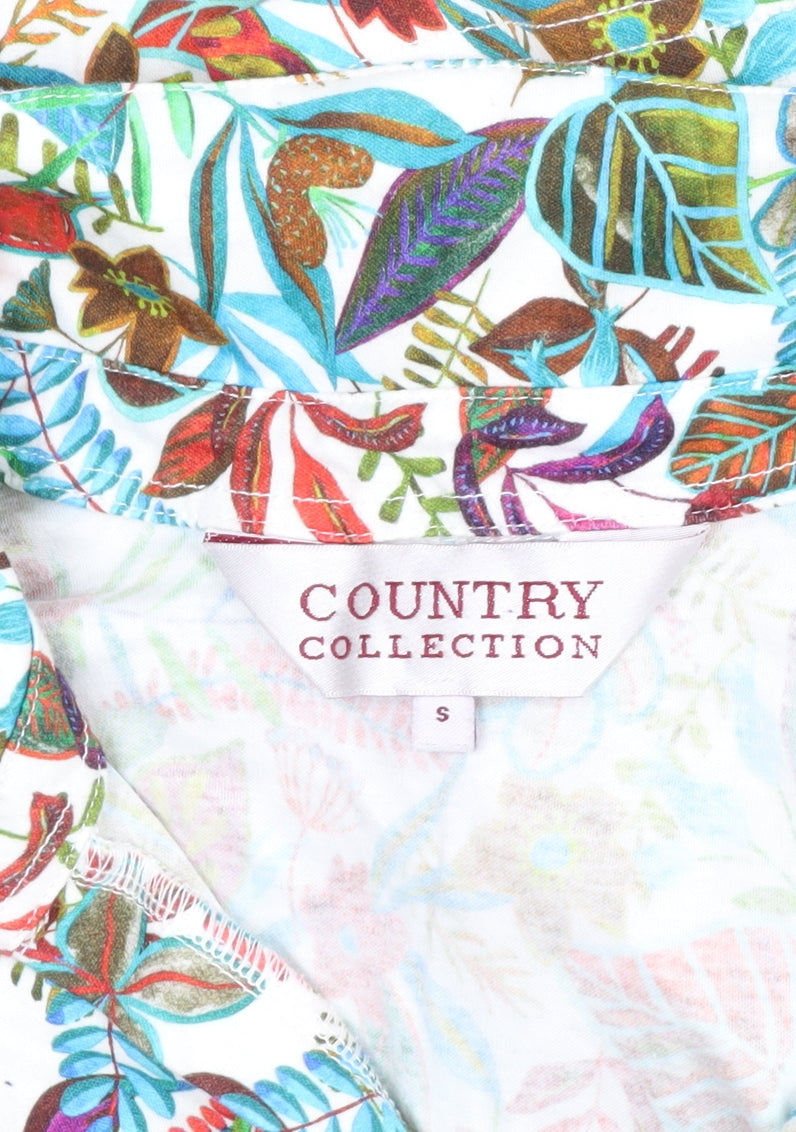 Country Collection Women’s Multicoloured Floral Tunic Blouse Size S