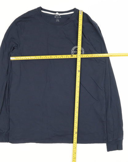 Jack Wills Men’s Navy Small Logo Long Sleeve Crew Neck T-Shirt