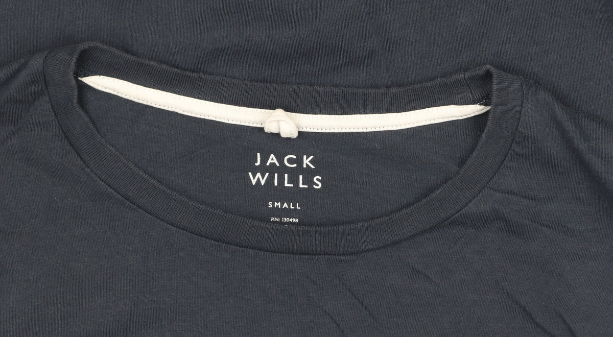 Jack Wills Men’s Navy Small Logo Long Sleeve Crew Neck T-Shirt