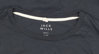Jack Wills Men’s Navy Small Logo Long Sleeve Crew Neck T-Shirt
