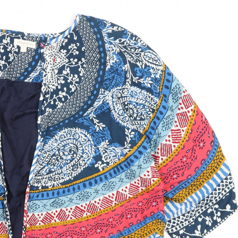 Monsoon Women's Multicoloured L Boho Paisley Kimono Jacket