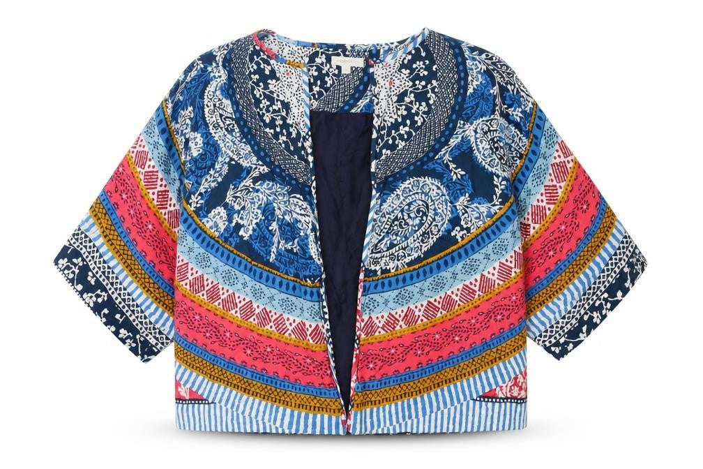 Monsoon Women's Multicoloured L Boho Paisley Kimono Jacket
