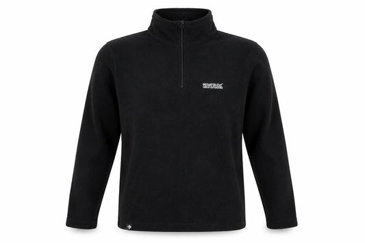 Front view of Regatta Men’s Black M 1/4 Zip Fleece Pullover Outdoor Sweatshirt