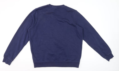 Nike Men’s Navy L Pullover Crew Neck Logo Sweatshirt