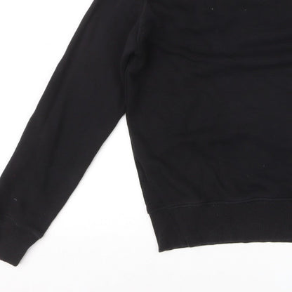 French Connection Men’s Black Small Logo Crew Neck Pullover Sweatshirt S