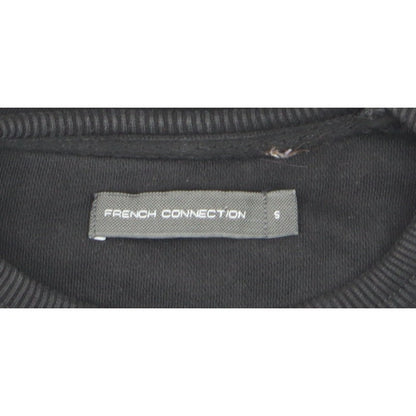 French Connection Men’s Black Small Logo Crew Neck Pullover Sweatshirt S