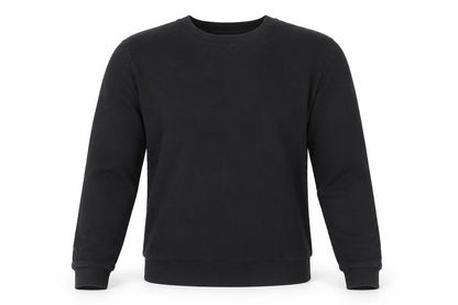 ASOS Men Black L Crew Neck Pullover Cotton Sweatshirt
