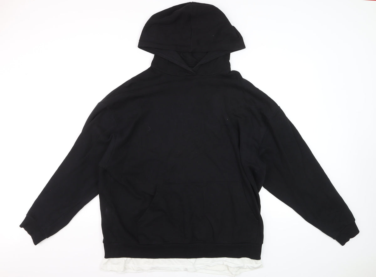 ASOS Design Men’s Black L Pullover Graphic Print Hoodie