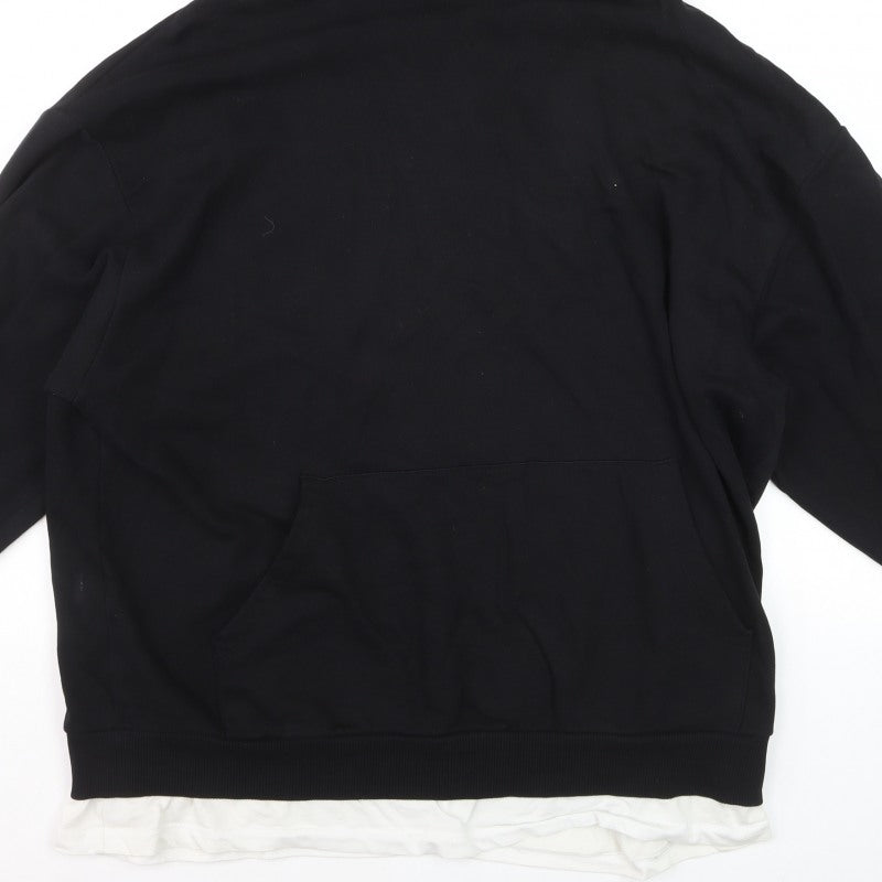 ASOS Design Men’s Black L Pullover Graphic Print Hoodie