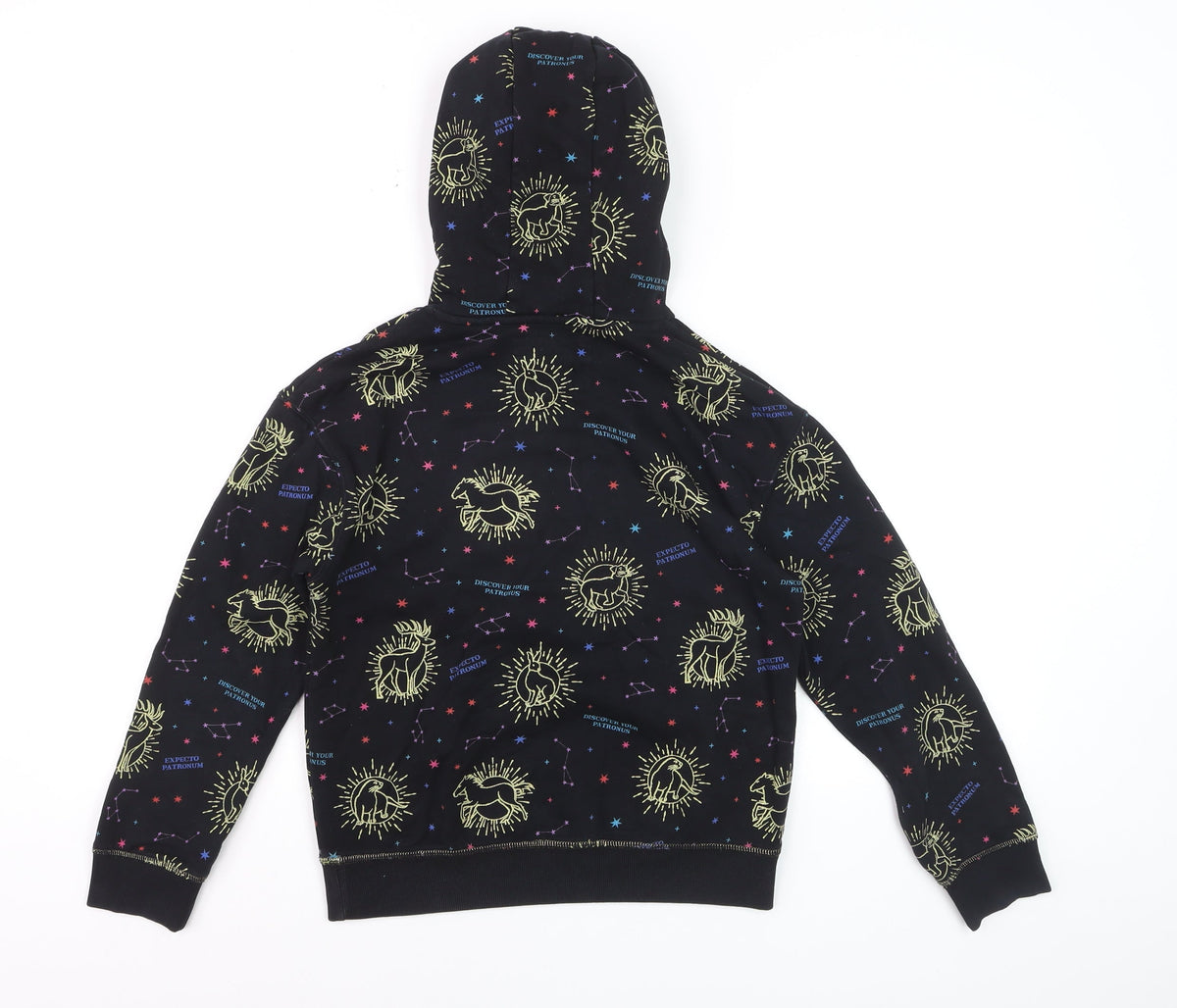 M&S Boys Black 10-11 Years Harry Potter Hogwarts Graphic Pullover Hoodie