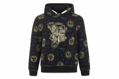 M&S Boys Black 10-11 Years Harry Potter Hogwarts Graphic Pullover Hoodie