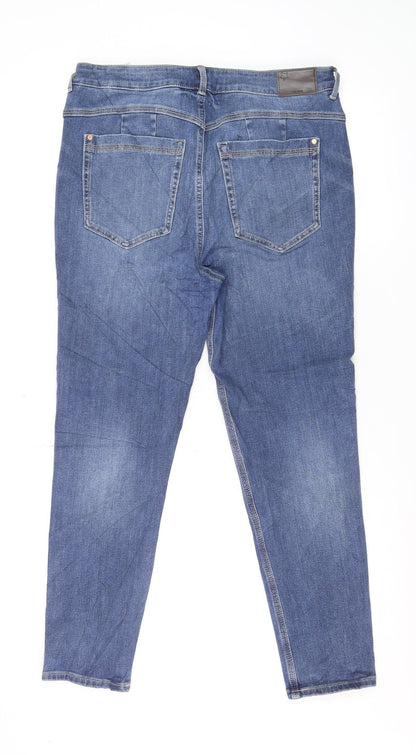 Marks and Spencer Women Blue Size 14 Short Ivy Magic Skinny Jeans