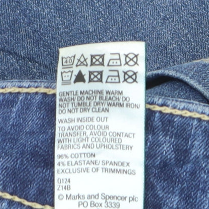 Marks and Spencer Women Blue Size 14 Short Ivy Magic Skinny Jeans