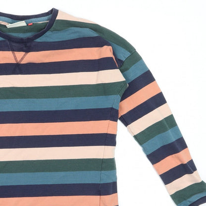 Brakeburn Women’s Multicoloured Stripe Jersey T-Shirt UK 14 Long Sleeve