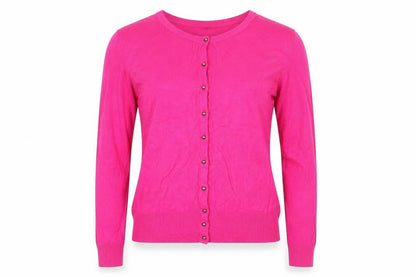 M&S Collection Women’s Pink Button Cardigan UK 10 Lightweight Knit