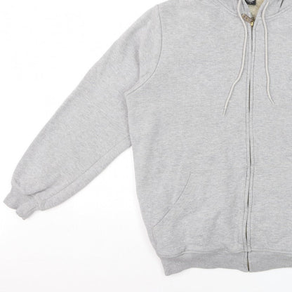 Cotton Traders Men’s Grey M Full Zip Hooded Sherpa Lined Hoodie